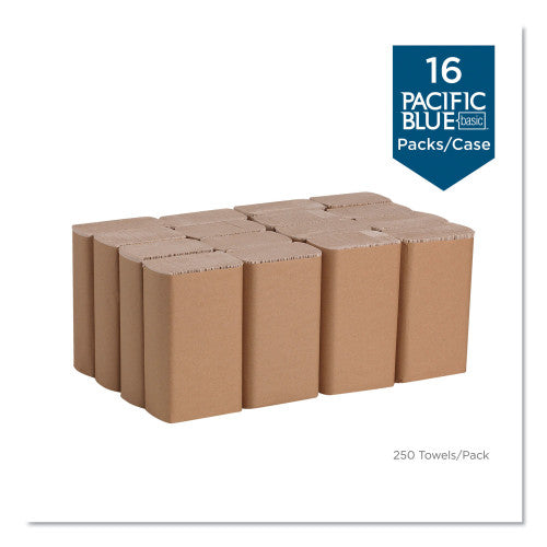 Pacific Blue® Multifold Paper Towels, 1-Ply, Brown, 4,000 Towels (23304)