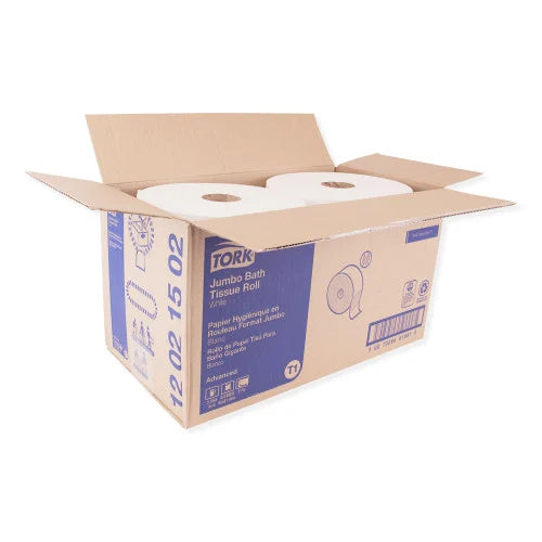 Tork® Advanced Jumbo Toilet Paper, 2-Ply, White, 1600-ft., 6 Rolls (12021502)