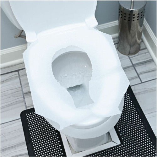 Genuine Joe Half-fold Toilet Seat Covers Half-fold - For Public Toilet - White - 250/Pack - 10 / Carton (GJO10150)
