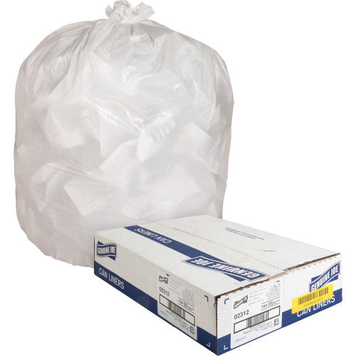 Genuine Joe Heavy-Duty Tall Kitchen Trash Bags Small Size - 13 gal Capacity - 31" Length x 24" Width x 0.85 mil (22 Micron) Thickness - Low Density - White - Kitchen - Recycled - 150/Box - 1 / Carton (GJO02312)