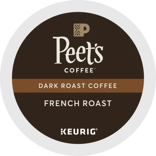 Peet's Coffee® K-Cup French Roast Coffee Compatible with Keurig Brewer - Dark - K-Cup - 22 / Box (2405)