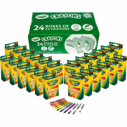 Crayola Bulk Crayons Regular - For Child - Multi - 24 / Pack (523036)