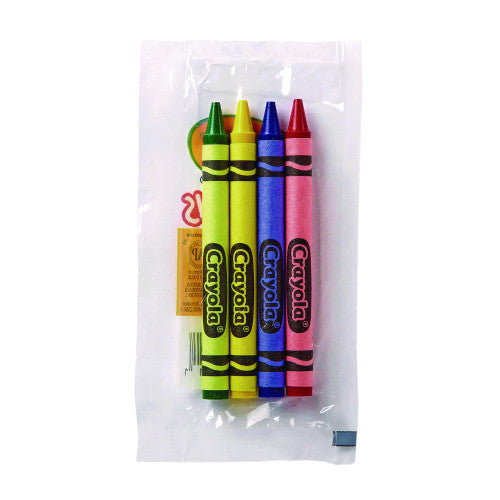 Crayola Classic Color Cello Pack Party Favor Crayons, 4 Colors/Pack, 360 Packs/Carton (520083)