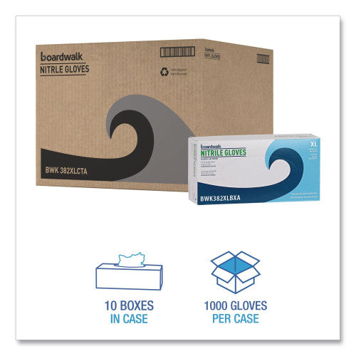 Boardwalk® Disposable Examination Nitrile Gloves, X-Large, Blue, 5 mil, 1000/Carton (BWK382XLCTA)