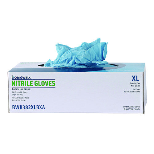 Boardwalk® Disposable Examination Nitrile Gloves, X-Large, Blue, 5 mil, 1000/Carton (BWK382XLCTA)