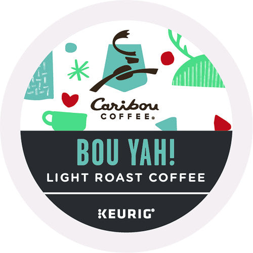 Caribou Coffee BOU YAH K-Cup Pods, Light Roast, 22/Box (6865)