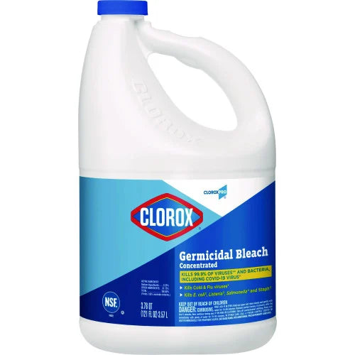 Clorox Concentrated Germicidal Bleach, Regular, 121 oz Bottle (30966EA)