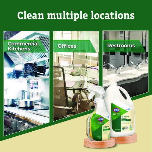 Clorox Pro EcoClean All-Purpose Cleaner, Unscented, 32 oz Spray Bottle, 9/Carton (60276CT)