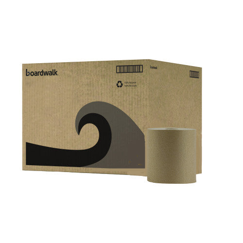 Boardwalk® Hardwound Paper Towels, Brown, 800-ft., 6 Rolls (BWK6256)