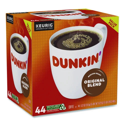 Dunkin Donuts K-Cup Pods, Original Blend, 0.37 oz, 44/Box (2091512)