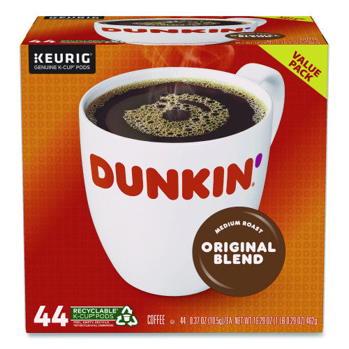 Dunkin Donuts K-Cup Pods, Original Blend, 0.37 oz, 44/Box (2091512)