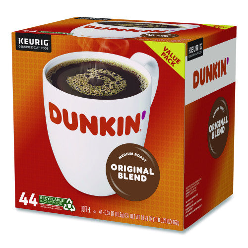 Dunkin Donuts K-Cup Pods, Original Blend, 0.37 oz, 44/Box (2091512)
