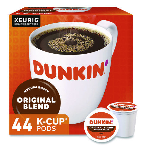 Dunkin Donuts K-Cup Pods, Original Blend, 0.37 oz, 44/Box (2091512)