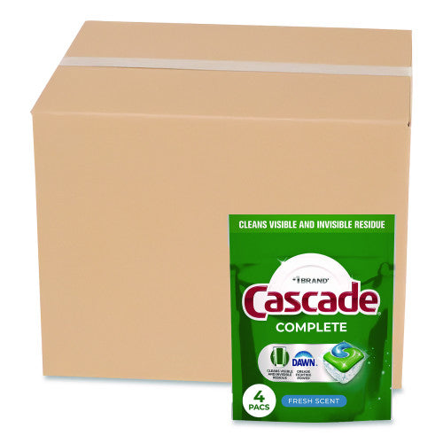 Cascade Complete ActionPacs, Fresh Scent, 4 Pods/Pack, 30 Packs/Carton (17626)