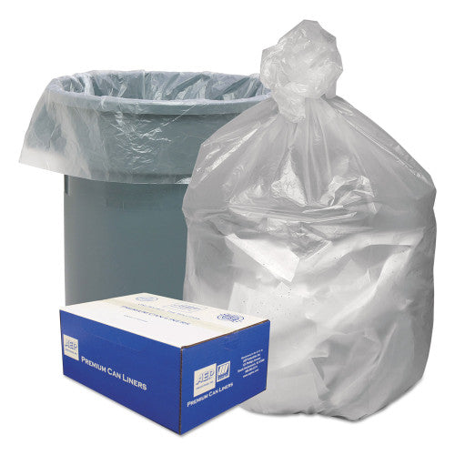 Good 'n Tuff Waste Can Liners, 30 gal, 8 mic, 30" x 36", Natural, 25 Bags/Roll, 20 Rolls/Carton (GNT3037)