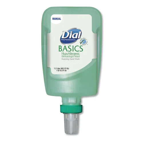 Dial Basics Hypoallergenic Foaming Hand Wash Refill for FIT Manual Dispenser, Honeysuckle Scent, 1.2 L, 3/Carton (16714)