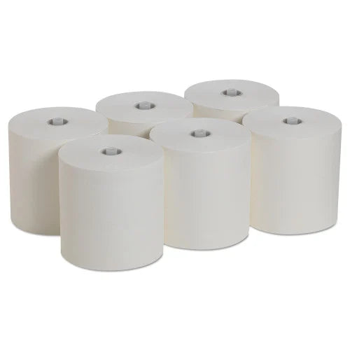 Pacific Blue® Hardwound Paper Towels, White 1-Ply, 1150-ft Rolls, 6 Rolls (26490)