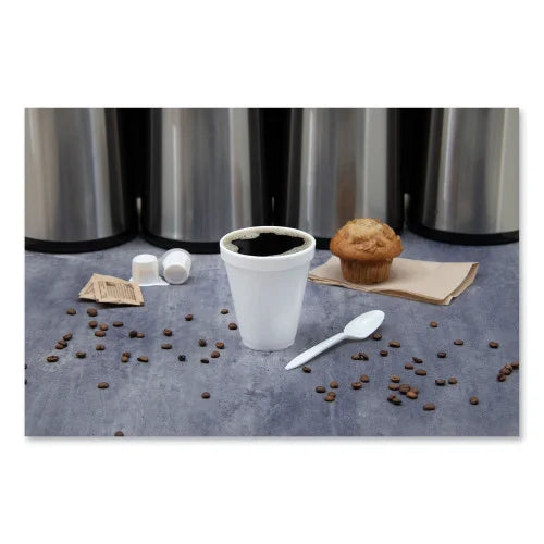 Dart Foam Drink Cups, 12 oz, Squat, White, 1,000/Carton (12J16)