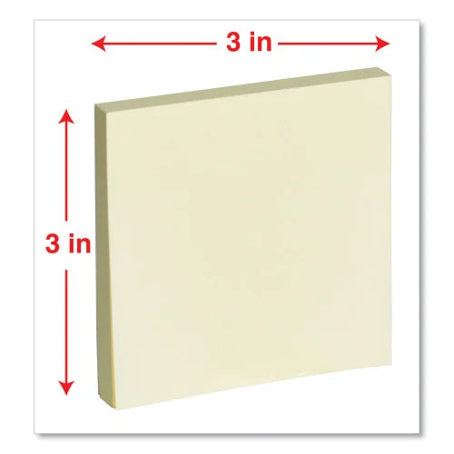 Universal Self-Stick Note Pads, 3" x 3", Assorted Pastel Colors, 100 Sheets/Pad, 12 Pads/Pack (UNV35669)