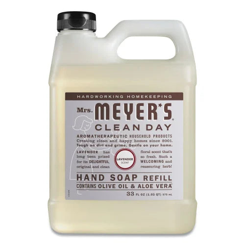 Mrs. Meyer's® Clean Day Liquid Hand Soap Refill, Lavender, 33 oz, 6 Bottles (651318)