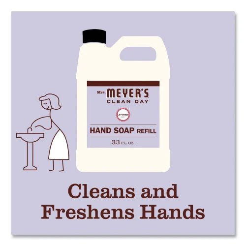 Mrs. Meyer's® Clean Day Liquid Hand Soap Refill, Lavender, 33 oz, 6 Bottles (651318)