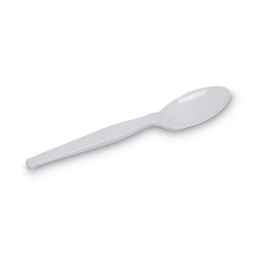 Dixie Individually Wrapped Mediumweight Polystyrene Cutlery, Teaspoons, White, 1,000/Carton (TM23C7)