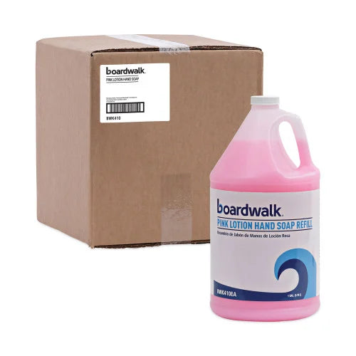 Boardwalk® Mild Cleansing Pink Lotion Soap, Cherry, 1 gal Bottle, 4/CT (BWK410CT)