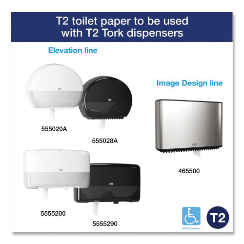 Tork® Jumbo Jr. Toilet Paper, 2-Ply, White, 751-ft., 12 Rolls (12024402)