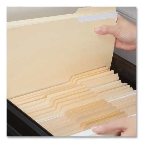 Universal Top Tab File Folders, 1/3-Cut Tabs: Assorted, Letter Size, 0.75" Expansion, Manila, 50/Box (UNV18104)