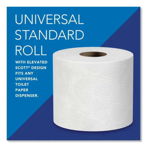 Scott Essential Standard Roll Bathroom Tissue for Business, Septic Safe, 2-Ply, White, 550 Sheets/Roll, 80/Carton (04460)