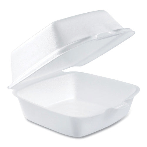 Dart Foam Hinged Lid Containers, 5.38 x 5.5 x 2.88, White, 500/Carton (50HT1)