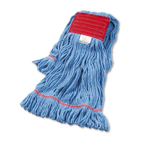 Boardwalk® Super Loop Wet Mop Head, Cotton/Synthetic, Large, Blue (BWK503BLEA)