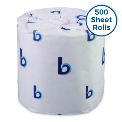 Boardwalk® Standard Toilet Paper, 2-Ply, 500 Sheets, 96 Rolls (BWK6145)