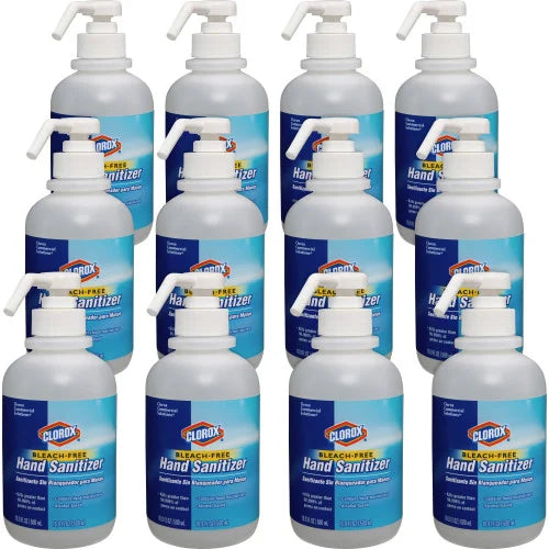 Clorox Commercial Solutions Hand Sanitizer 16.91 fl oz - Pump Bottle Dispenser - Kill Germs - Hand - Moisturizing - Clear - Non-sticky, Non-greasy - 12 / Carton (02176CT)