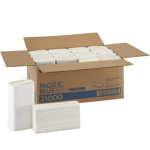 Pacific Blue® Select Multifold Paper Towels, 2-Ply, White, 2000 Towels (21000)