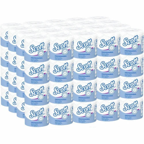 Scott Essential Standard Roll Bathroom Tissue for Business, Septic Safe, 2-Ply, White, 550 Sheets/Roll, 80/Carton (04460)