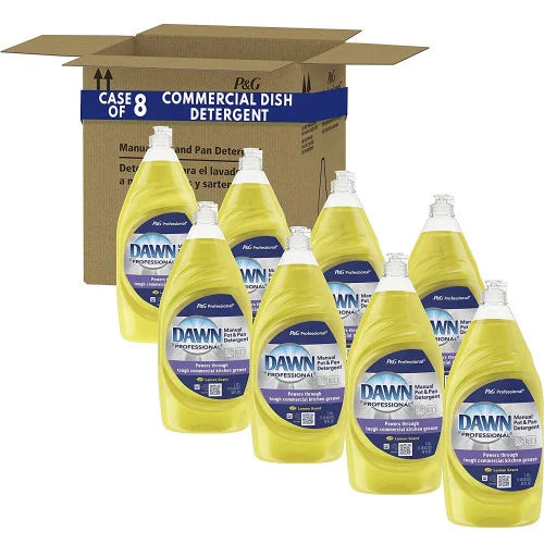 Dawn® Pro Manual Pot & Pan Dish Soap, Lemon Scent, 38 oz., 8 Bottles (45113)