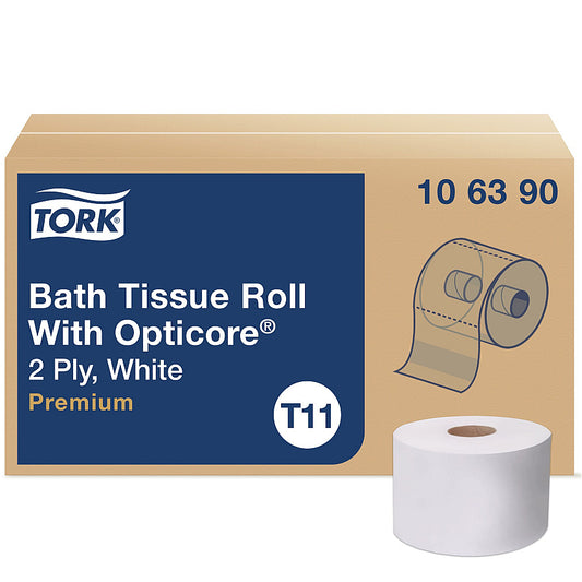 Tork® Premium OptiCore Toilet Paper, 2-Ply, 800 Sheets, 36 Rolls (106390)