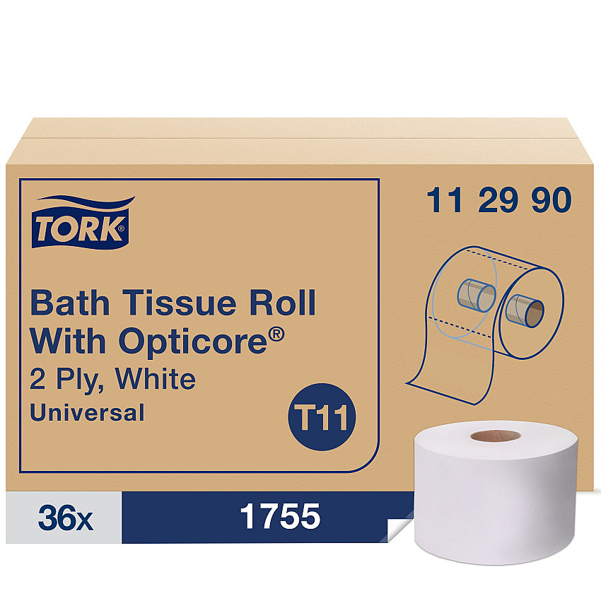 Tork® Universal OptiCore Toilet Paper Roll, 1-Ply, 36 Rolls (112990)