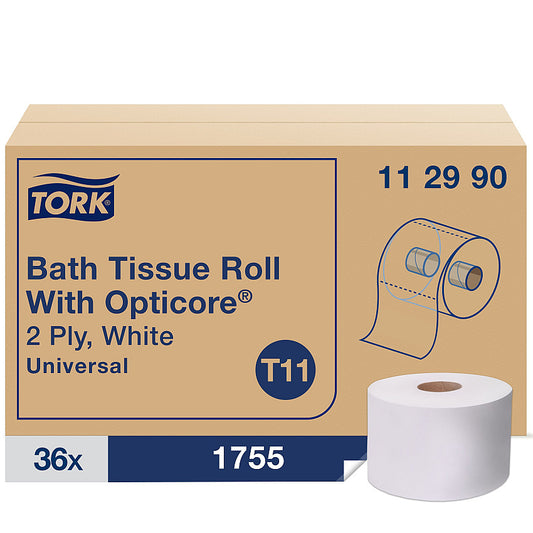Tork® Universal OptiCore Toilet Paper Roll, 1-Ply, 36 Rolls (112990)